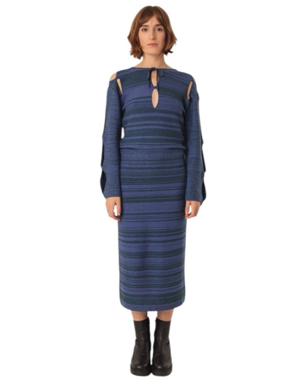 SKFK x Martina Spetlova Exclusive Collab Knit Cut Out Organic Tina Dress Size 6